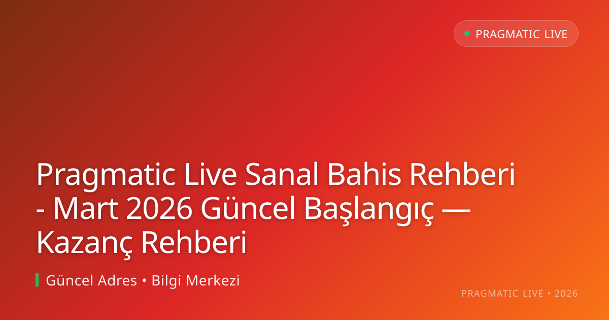 Pragmatic Live Sanal Bahis Rehberi - Başlangıç — Kazanç Rehberi Pragmatic Live Sanal Bahis Rehberi - Başlangıç — Kazanç Rehberi